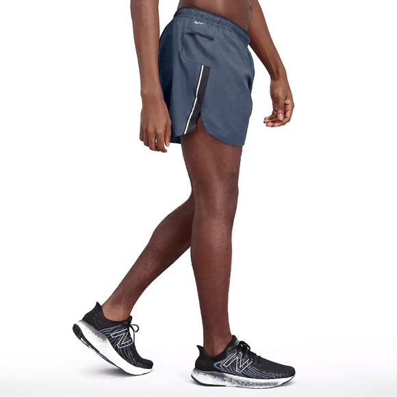 NEW BALANCE Impact 5" Running Shorts Mens SIZE 2XL Thunder Bay Grey Athletic NWT - Picture 4 of 16